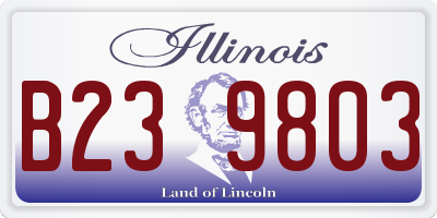 IL license plate B239803