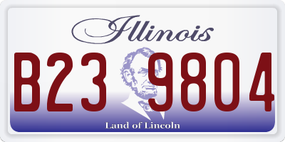 IL license plate B239804