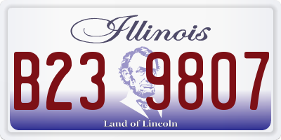 IL license plate B239807