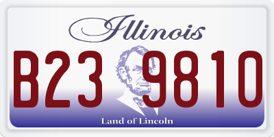 IL license plate B239810