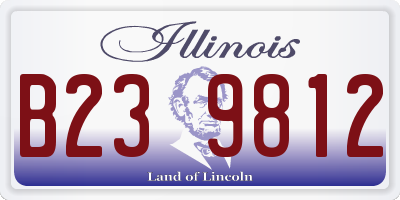 IL license plate B239812