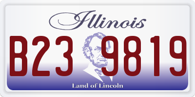 IL license plate B239819