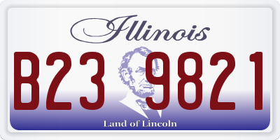 IL license plate B239821