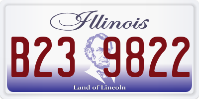 IL license plate B239822