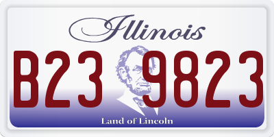 IL license plate B239823