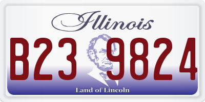 IL license plate B239824