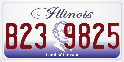 IL license plate B239825