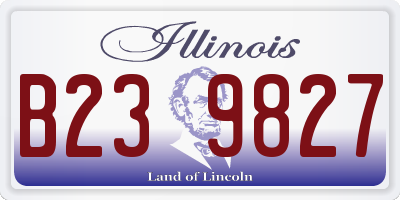 IL license plate B239827