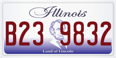 IL license plate B239832