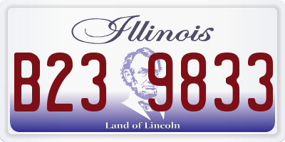 IL license plate B239833