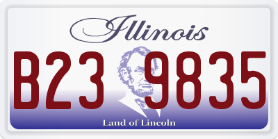 IL license plate B239835