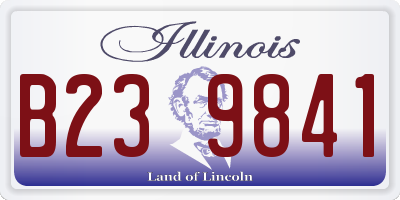 IL license plate B239841