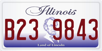 IL license plate B239843