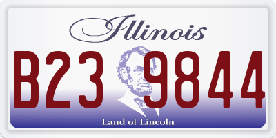 IL license plate B239844