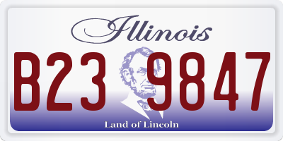 IL license plate B239847