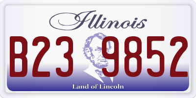 IL license plate B239852