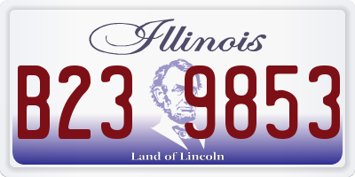 IL license plate B239853