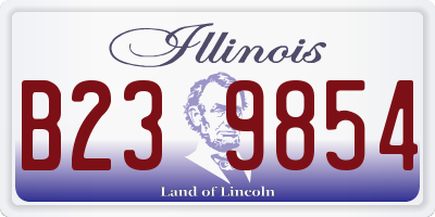 IL license plate B239854