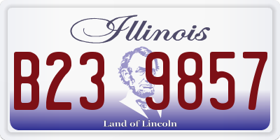 IL license plate B239857