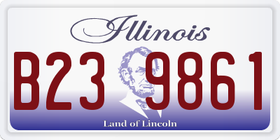 IL license plate B239861