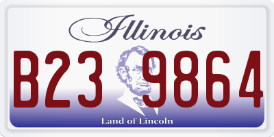 IL license plate B239864