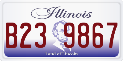 IL license plate B239867
