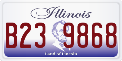 IL license plate B239868