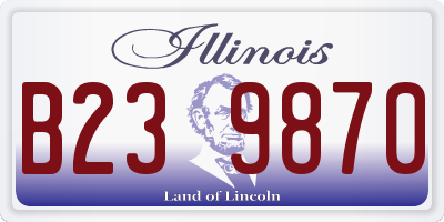 IL license plate B239870