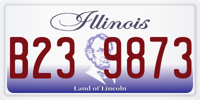 IL license plate B239873