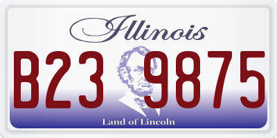 IL license plate B239875
