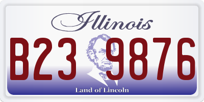 IL license plate B239876