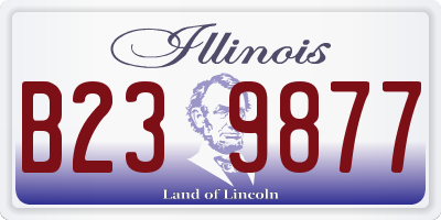 IL license plate B239877