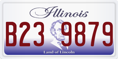 IL license plate B239879