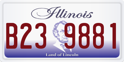 IL license plate B239881
