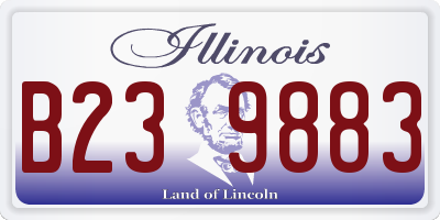 IL license plate B239883