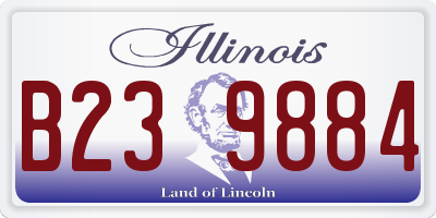 IL license plate B239884