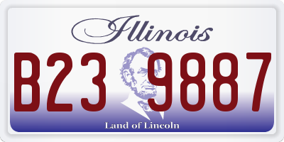 IL license plate B239887