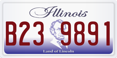 IL license plate B239891