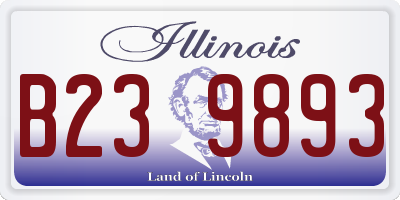 IL license plate B239893
