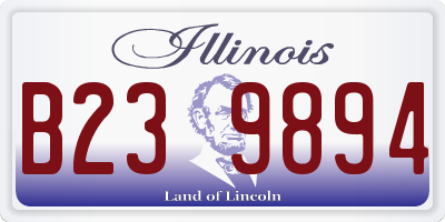 IL license plate B239894