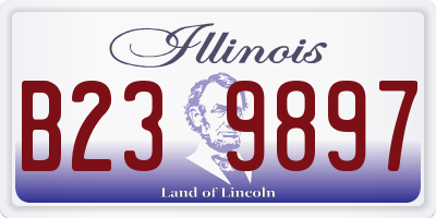 IL license plate B239897