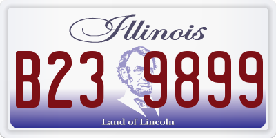 IL license plate B239899