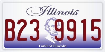 IL license plate B239915