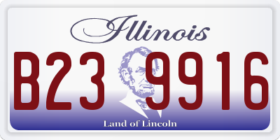 IL license plate B239916
