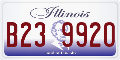IL license plate B239920