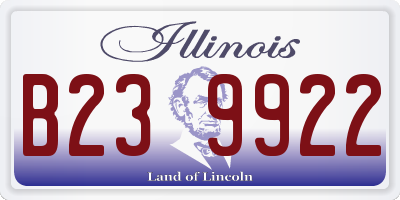 IL license plate B239922