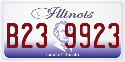 IL license plate B239923