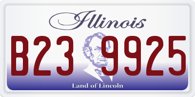 IL license plate B239925