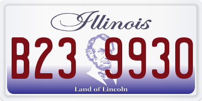 IL license plate B239930