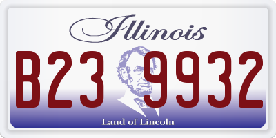 IL license plate B239932